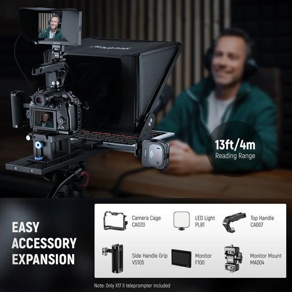 Професійний телесуфлер NEEWER X17 II для смартфонів та планшетів шириною до 9,3" (235 мм) 10102850 фото