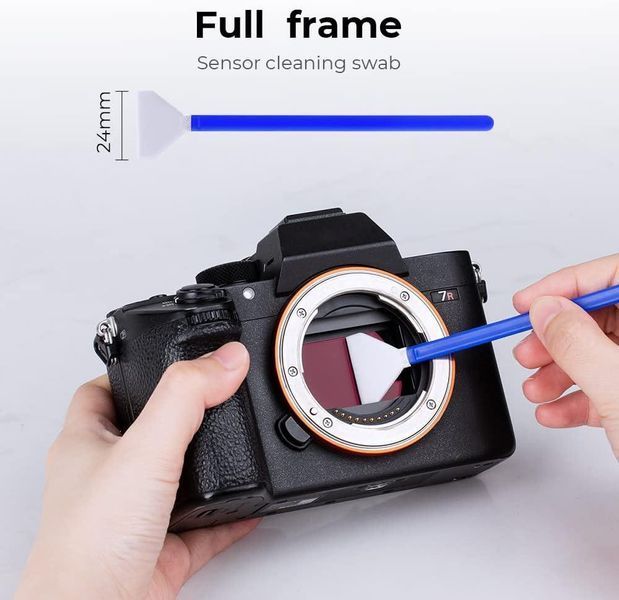 Набір сухих швабр для чищення повнокадрової матриці камери DSLR K&F Concept CK07 24mm Full Frame 20шт (SKU.1696) SKU.1696 фото