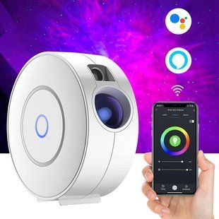 Світлодіодний нічник проектор зоряне небо Tuya WiFi Alexa Voice Control APP Control White 100309 фото