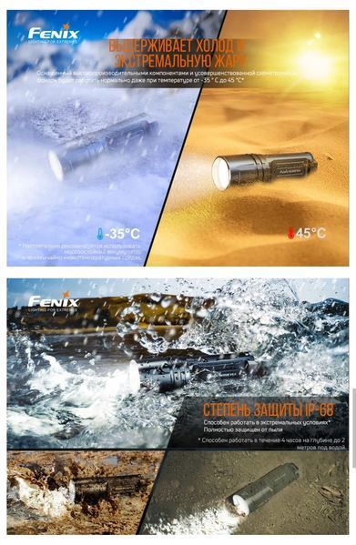 Тактический фонарь Fenix TK35UE V2.0 (с 3 светодиодами Luminus SST40, 5000 люмен, 400м, 8 режимов, 2х18650) 030102 фото