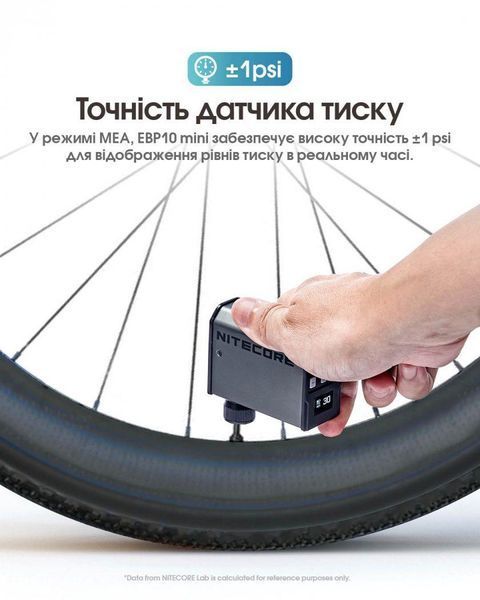 Компактний електричний насос, компресор Nitecore EBP10 mini (USB-C)