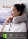Дорожня масажна ортопедична подушка підголівник для подорожей з пам'яттю та підігрівом з вбудованим акумулятором 101001 фото 3
