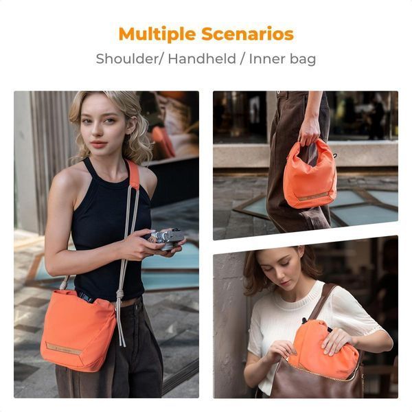 Легка сумка на одне плече для фотоапарата K&F Concept Camera Sling Bag 5л Urban Wander U11 Orange (KF13.168) KF13.168 фото