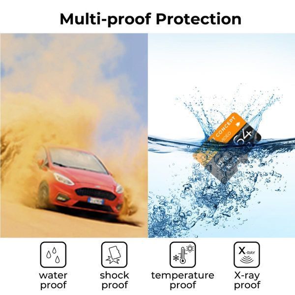 Картка пам&rsquo;яті micro SD card 64G U3/V30/A1 K&F Concept з SD адаптером (KF42.0012)