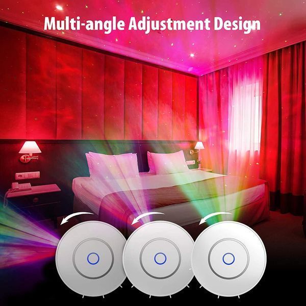 Світлодіодний нічник проектор зоряне небо Tuya WiFi Alexa Voice Control APP Control White 100309 фото