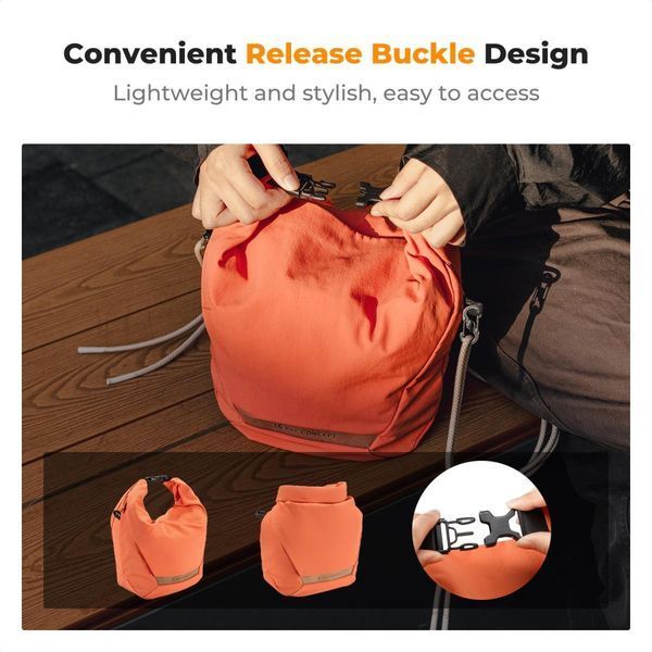 Легка сумка на одне плече для фотоапарата K&F Concept Camera Sling Bag 5л Urban Wander U11 Orange (KF13.168) KF13.168 фото