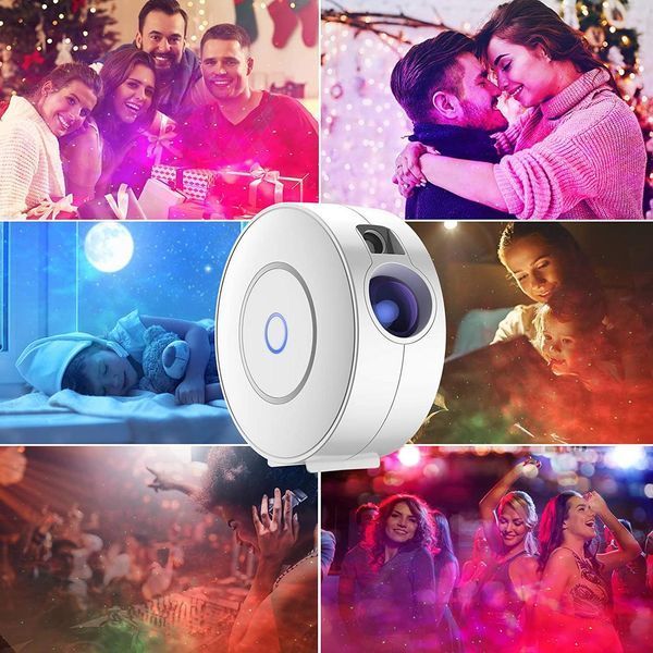 Світлодіодний нічник проектор зоряне небо Tuya WiFi Alexa Voice Control APP Control White 100309 фото