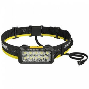 Налобний ліхтар Nitecore HU2000 із зовнішнім живленням (USB Type-C, від павербанку)