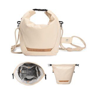Легкая сумка на плечо для фотоаппарата K&F Concept Camera Sling Bag 5л Urban Wander U11 Beige (KF13.168V1) KF13.168V1 фото