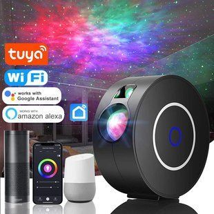Світлодіодний нічник проектор зоряне небо Tuya WiFi Alexa Voice Control APP Control Black 100309.1 фото