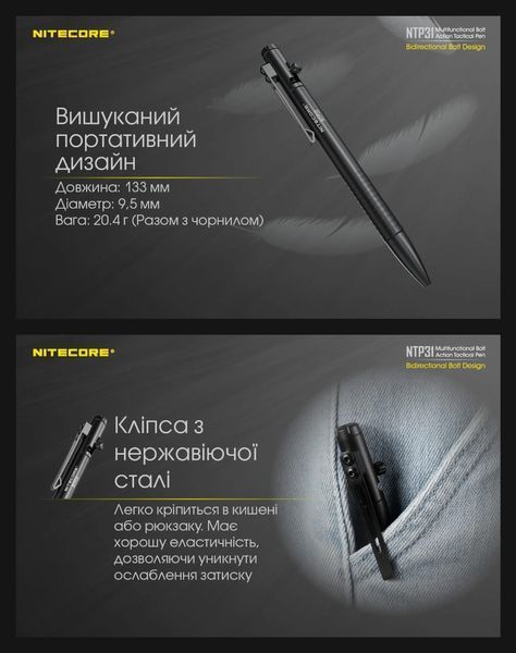 Алюминиевая ручка с двунаправленным механизмом работы Nitecore NTP31 011201 фото