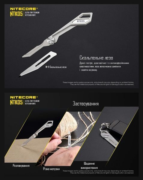 Ультратонкий титановый наключный складной мультитул Nitecore NTK05 011208 фото