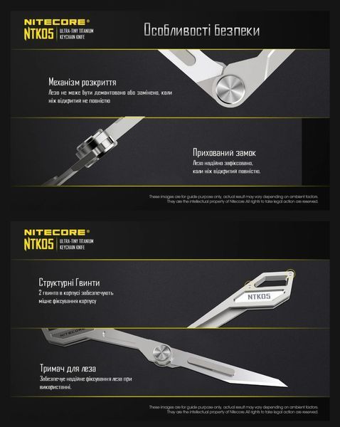 Ультратонкий титановый наключный складной мультитул Nitecore NTK05 011208 фото