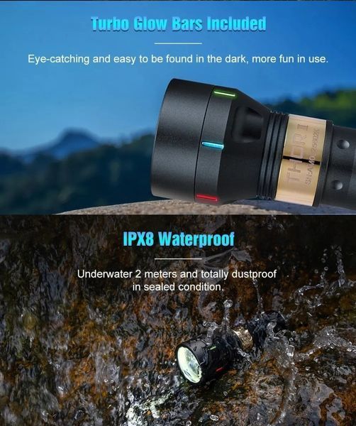 Ліхтар лазерний LEP Lumintop Thor II Aluminium Black (500Люмен, 1800м, 1*18350)