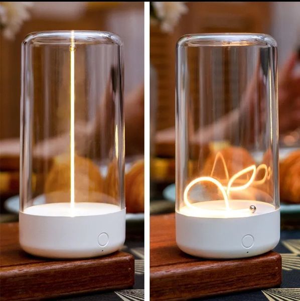 Декоративна настільна атмосферна лампа нічник AUGE Light White