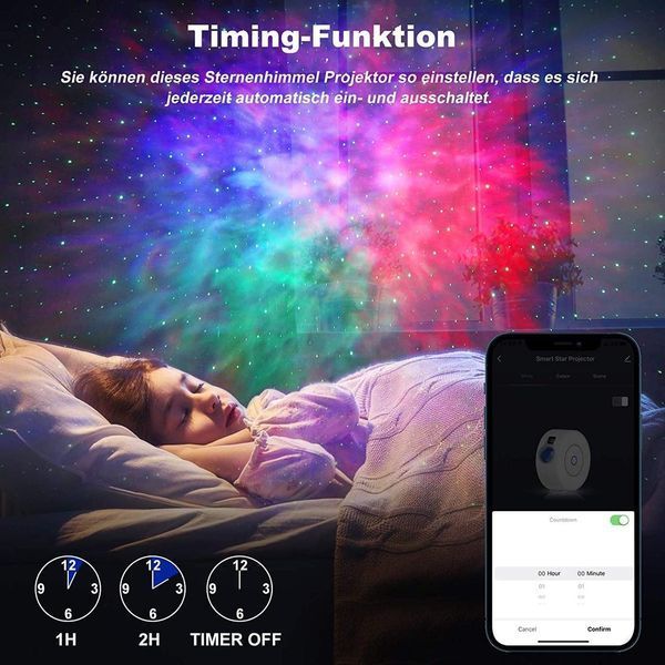 Светодиодный ночник проектор звездное небо Tuya WiFi Alexa Voice Control APP Control Black 100309.1 фото