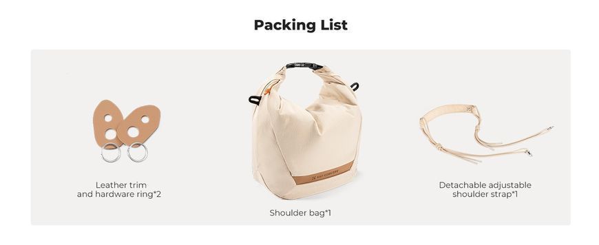 Легка сумка на одне плече для фотоапарата K&F Concept Camera Sling Bag 5л Urban Wander U11 Beige (KF13.168V1)