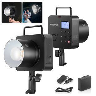 Студійний спалах на штатив NEEWER Q4 400W 2.4G TTL Flash з акумулятором та квадратною сумкою 5600К, CRI 95+ 10105783 фото