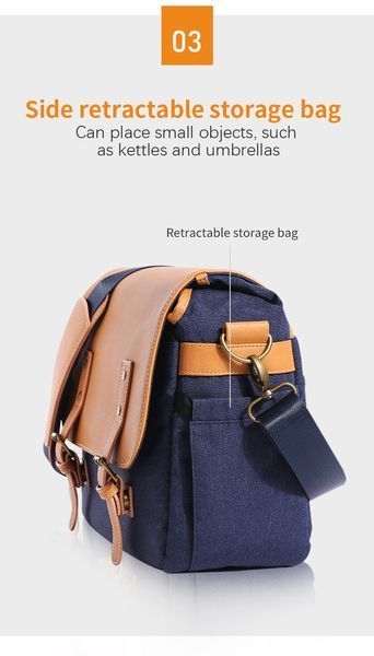 Водостійка сумка-слінг на плече для дзеркальних камер K&F Concept Sling Bag 10L Urban Wander 04 (синя) (KF13.062V1)