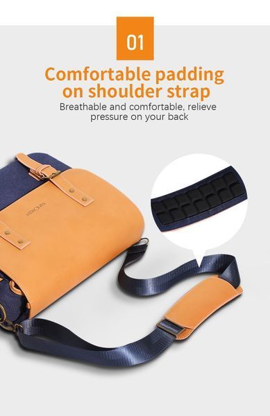 Водостійка сумка-слінг на плече для дзеркальних камер K&F Concept Sling Bag 10L Urban Wander 04 (синя) (KF13.062V1)