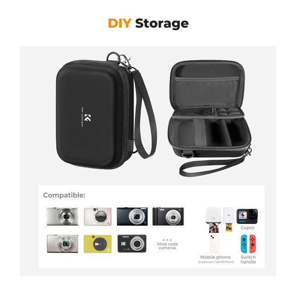 Портативна водонепроникна сумка-футляр на одне плече для фотоапарата K&F Concept 1L Urban Wander 07 Black (KF13.167) KF13.167 фото