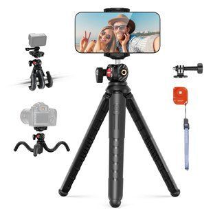 Гнучкий міні-штатив для фотоапарата, смартфона, екшн-камери NEEWER TP35 з дистанційним керуванням 29,5см 10103661 фото