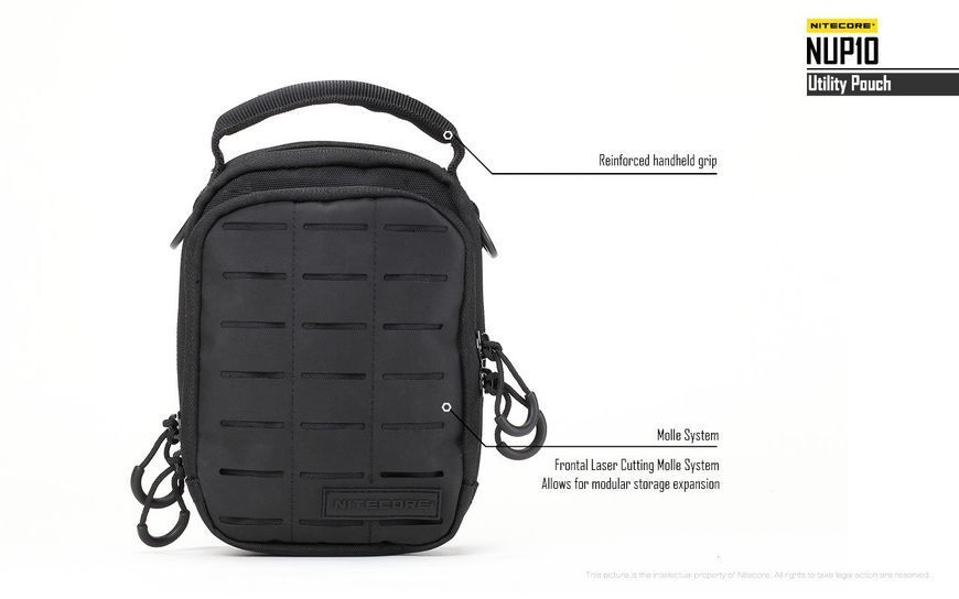 Універсальна сумка Nitecore NUP10 щоденна, чорна (CORDURA 1000D, Hypalon)