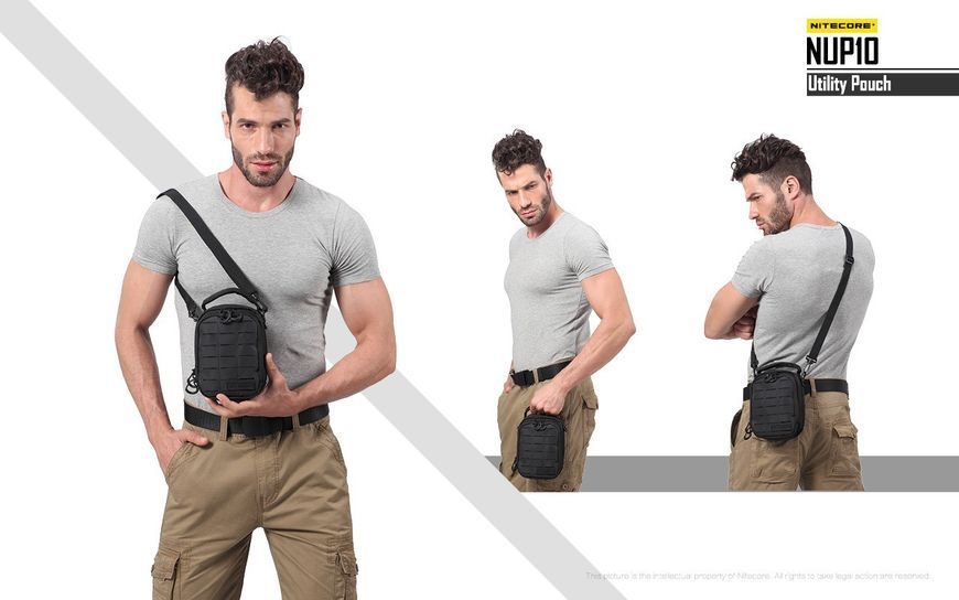 Універсальна сумка Nitecore NUP10 щоденна, чорна (CORDURA 1000D, Hypalon)