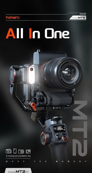 Стабілізатор відеозйомки триосьовий Hohem iSteady MT2 + KIT для камери, смартфона