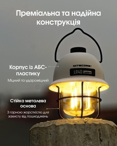 Ліхтар кемпінговий Nitecore LR40 (USB Type-C), армійський зелений 010105 фото