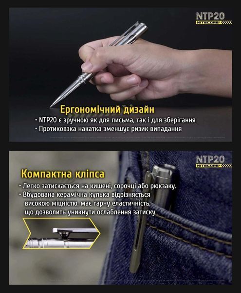 Титановая ручка Nitecore NTP20 011210 фото