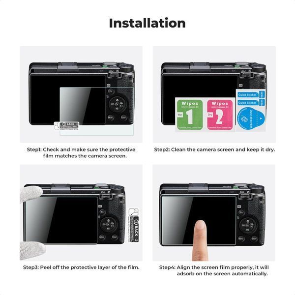 Захисне скло K&F Concept для екрана камери Ricoh GR III комплект 3шт із рівнем гарячого башмака*3 (SKU.2197) SKU.2197 фото