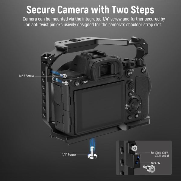 Клітка Neewer CA004 для камери Sony a7R V / a7 IV / a7R IV / a7S III / a1