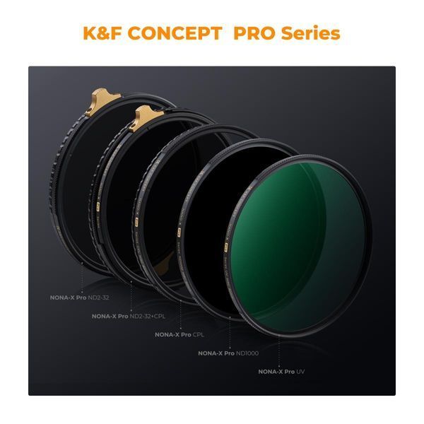 Світлофільтр K&F Concept Nano-X PRO Series ND2-32+CPL 67мм зі змінною нейтральною щільністю та поляризатором (KF01.2000) KF01.2002 фото