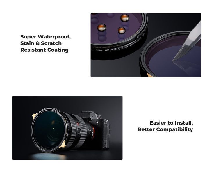 Світлофільтр K&F Concept Nano-X PRO Series ND2-32+CPL 67мм зі змінною нейтральною щільністю та поляризатором (KF01.2000) KF01.2002 фото