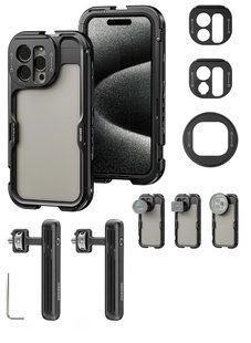 Клітка рамка корпус другого покоління для смартфона NEEWER PA044 для iPhone 15 Pro Max комплект з 2 ручками PA026 050312.4 фото