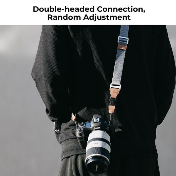 Регулируемый быстросъемный ремень для фотокамеры K&F Concept URBAN WANDER 01 Grey на шею, плечо, 32*1600мм (KF13.115) KF13.115 фото