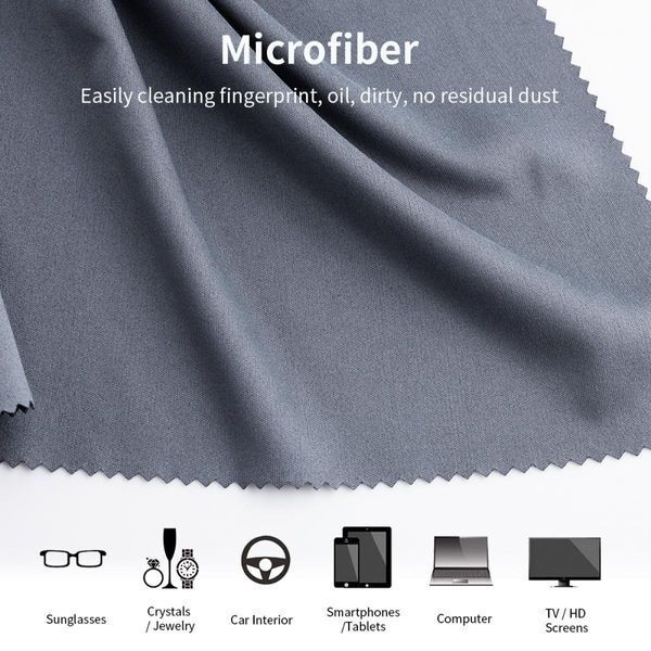 Салфетки из микрофибры K&F Concept 40,6*40,6см серые для чистки оптики, объективов, экранов 4шт (SKU.1690) SKU.1690 фото