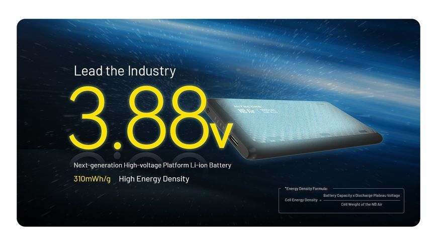 Зовнішній зарядний пристрій Power Bank повербанк Nitecore NB AIR (QC 3.0, 4900mAh, USB-C) 011310.1 фото