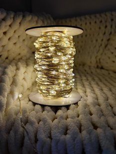 Гірлянда роса 50м 500LED водостійка (IP44) з пультом управління тепле біле світло, біла основа, 8 режимів 130105 фото