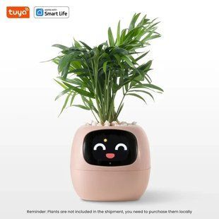 Інтерактивний розумний горщик для рослин Ivy Smart Planter Tuya Pink AI хатній вихованець 100311.4 фото