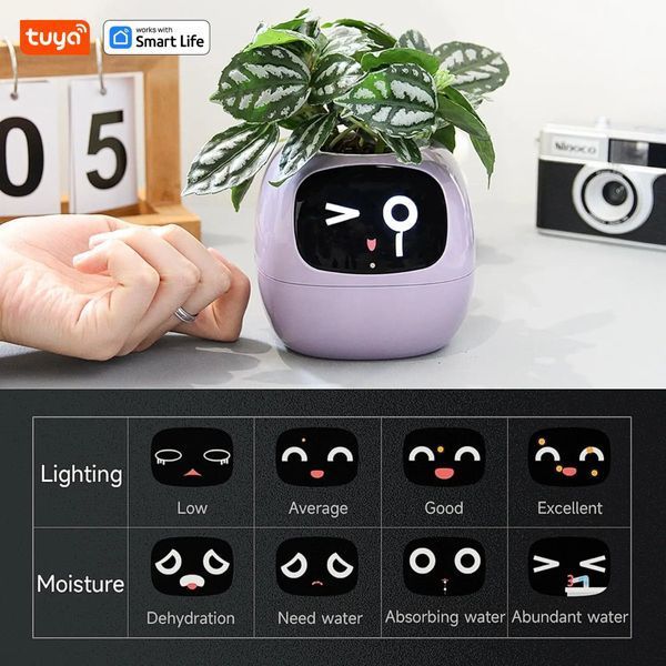 Інтерактивний розумний горщик для рослин Ivy Smart Planter Tuya Green AI хатній вихованець 100311.1 фото