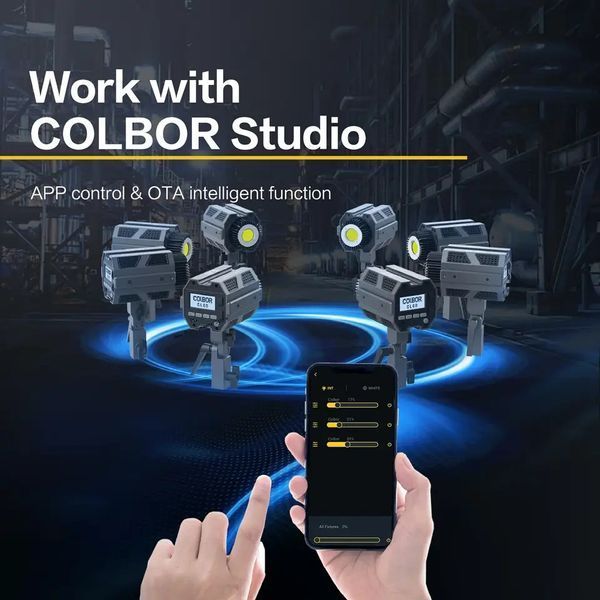 Світильник студійний світлодіодний COLBOR CL60R RGB чорний 060106 фото