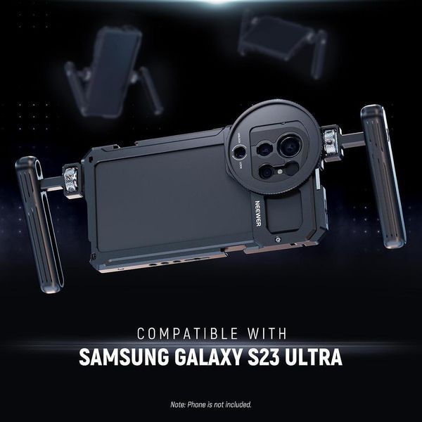 Клетка рамка NEEWER PA021 для смартфона Samsung S23 Ultra с ручками и адаптером для фильтра объектива 050307 фото