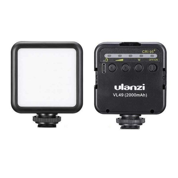 Светодиодный мини-фонарь накамерный свет Ulanzi VL49 Black (5500К, 2000мАч, CRI 95+) 050223 фото