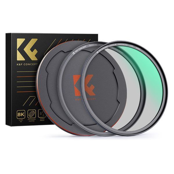 Магнітний поляризаційний світлофільтр K&F Concept Nano-X MRC CPL 62мм з магнітною кришкою (SKU.1704) SKU.1708 фото