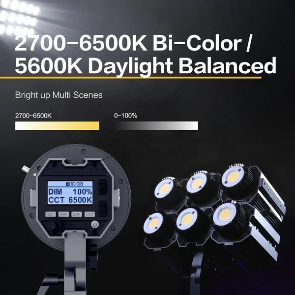 Світильник студійний світлодіодний COLBOR CL60R RGB чорний 060106 фото