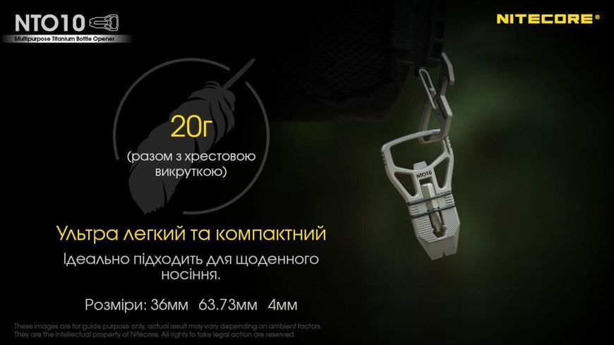 Титановий мультитул Nitecore NTO10