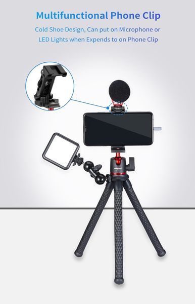 Гибкий штатив трипод держатель для смартфона Ulanzi MT-11 с шаровой головой 050221 фото