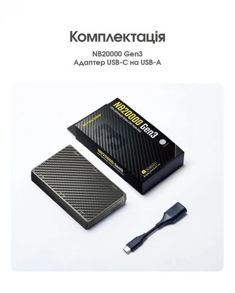 Внешнее зарядное устройство Power Bank Nitecore NB20000 GEN3 (QC 3.0, 20000mAh, 2xUSB-C) 011301.2 фото